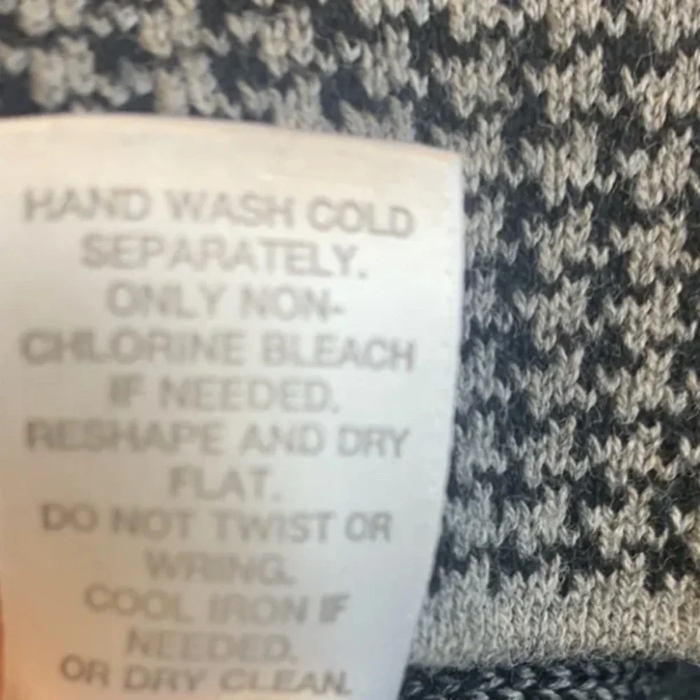 J Jill womens XS Gray Black Houndstooth sweater dress - Picture 7 of 10